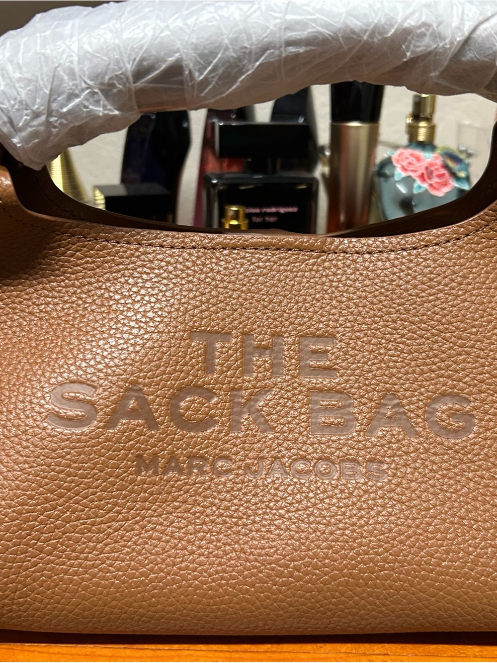 Marc Jacobs Tan Pebbled Leather The Sack Bag Shoulder Purse